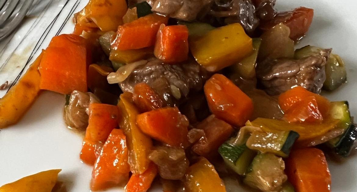 Wok de légumes au boeuf