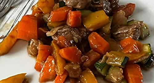 Wok de légumes au boeuf