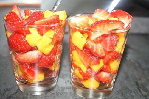 Fraise et Mangue Simplissime en Salade