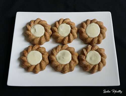 Biscuits aux épices, caramel & chocolat blanc {Vegan – IG bas}