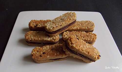 Biscuits aux noisettes fourrés choco-noisette {Sans gluten – Sans lactose}