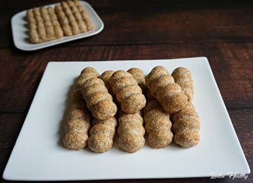 Biscuits « bubble » à la noix de coco & fourrés abricots secs {Vegan – IG bas}
