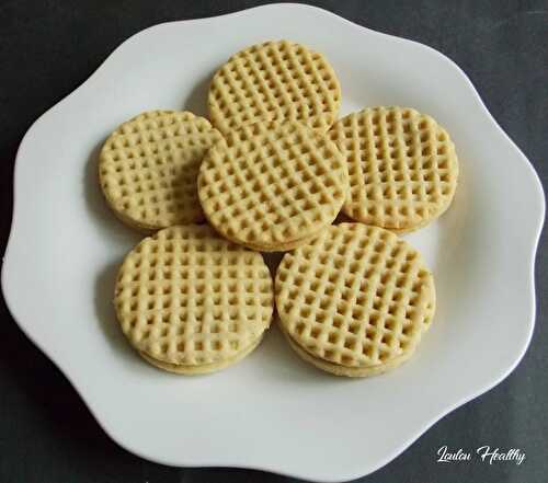 Biscuits façon « gaufrettes » fourrés caramel