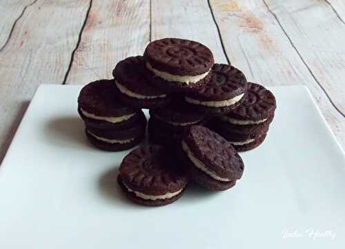Biscuits façon oréo à la crème de coco {Vegan – Sans gluten – IG bas}