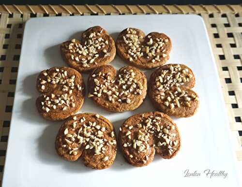 Biscuits « palmiers » aux cacahuètes {Vegan}