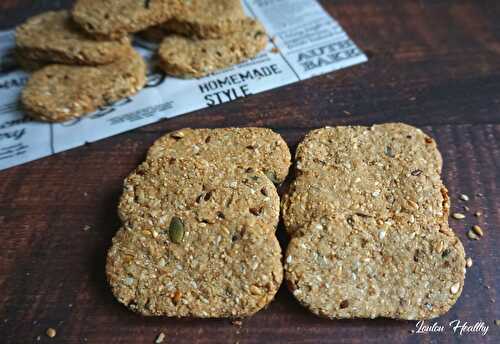 Biscuits petit dej’ à l’amarante, céréales & graines {Vegan – Sans gluten – IG bas}