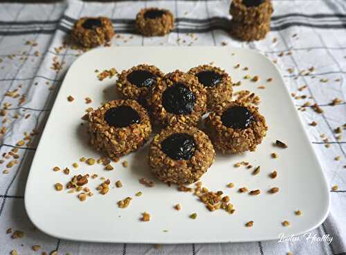 Biscuits pistache, noisette & fruits rouges {Vegan}