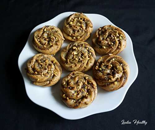 Biscuits « tourbillons » pistache & pavot {Vegan}