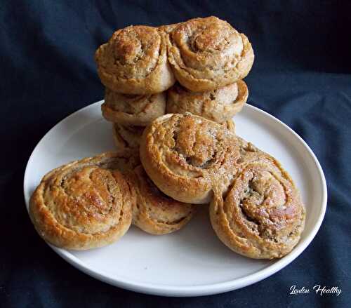 Brioches Palmiers à la purée de graines de tournesol {Vegan}