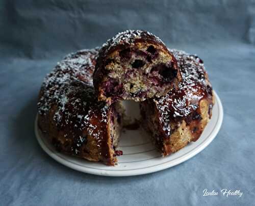 Cake à la noix de coco & aux fruits rouges {Sans lactose – IG bas}