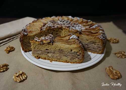 Cake à la patate douce, aux poires & aux noix {Sans lactose}