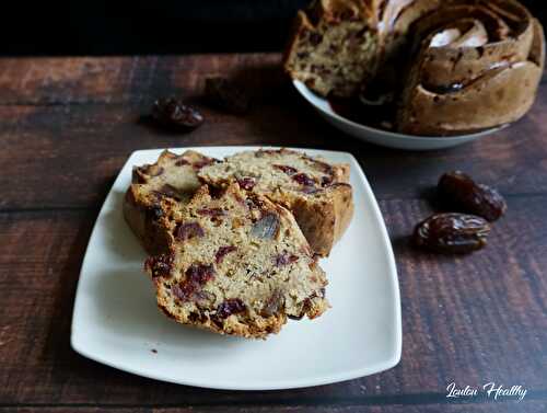 Cake aux dattes & cranberries {Sans lactose}