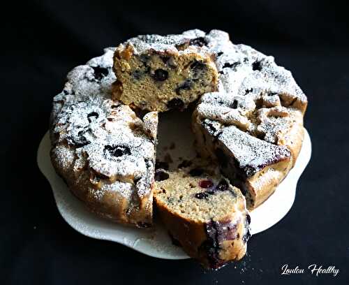 Cake aux pommes & aux myrtilles {Sans lactose}