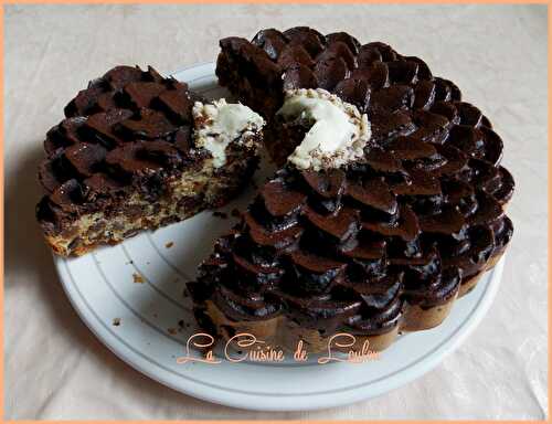 Cake chrysanthème aux raisins secs & chocolat