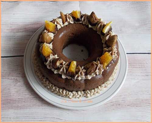 Cheesecake chocolat, patates douces & orange au cœur de marron {Sans gluten}