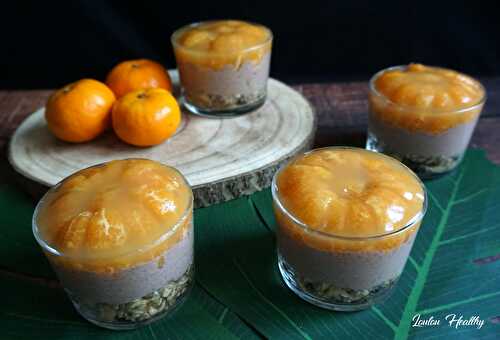 Cheesecakes chocolat & mandarine en verrines {Vegan}