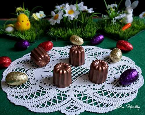 Chocolats « cannelé » fourrés oeufs chocolat blanc & praliné {Sans gluten}