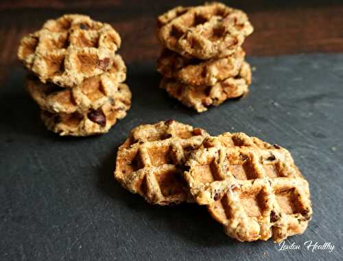 Cookies gaufrés noisette & abricots secs {Vegan}