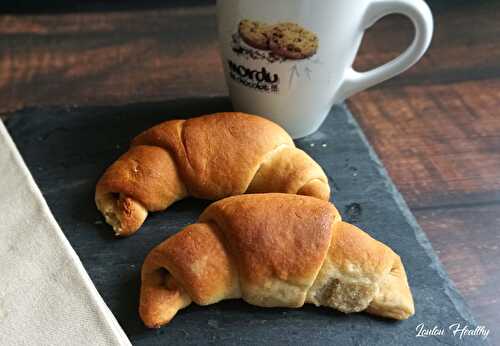 Croissants briochés fourrés cacao-noisette {Vegan}