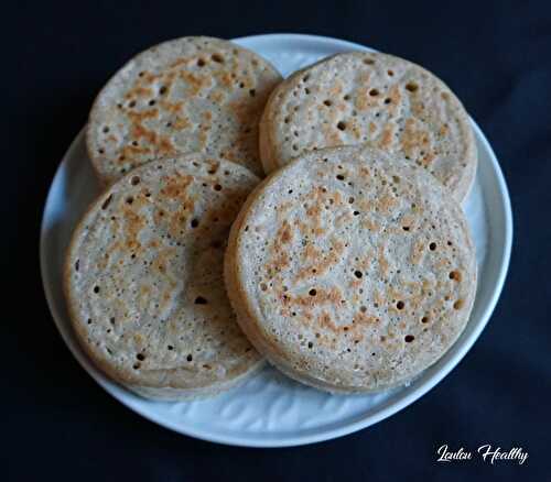 Crumpets complets au lait d’avoine {Vegan – IG bas}