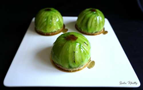 Dômes kiwi & framboise façon figue verte {Sans lactose – Sans gluten}