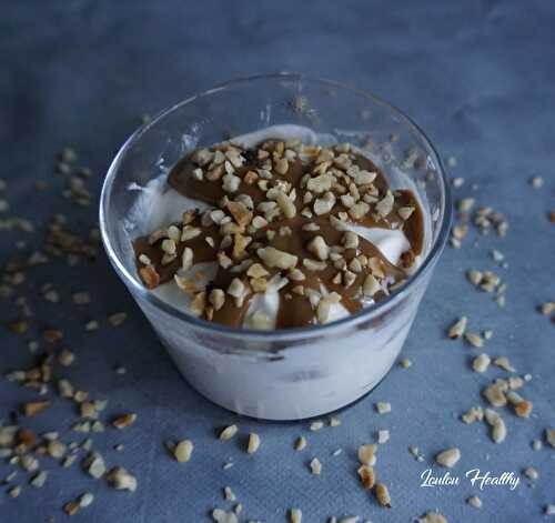 Frozen yogurt façon Sundae caramel {Vegan – Sans gluten – IG bas}