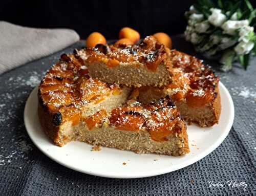 Gâteau à la noix de coco & aux abricots {Vegan}