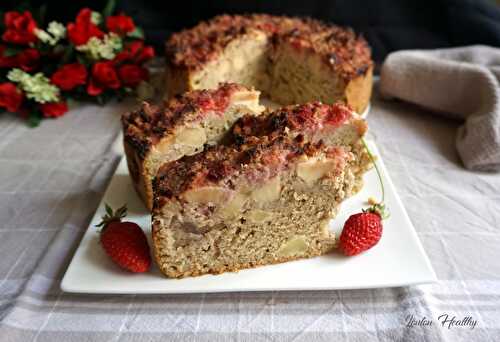 Gâteau pomme & fraise {Sans lactose}