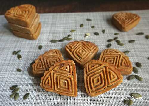 Mooncakes graines de courge & abricot secs {Vegan}