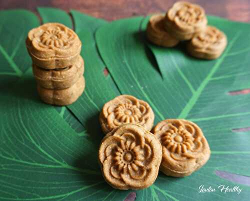 Mooncakes patate douce fourrés cajou-abricot {Vegan}