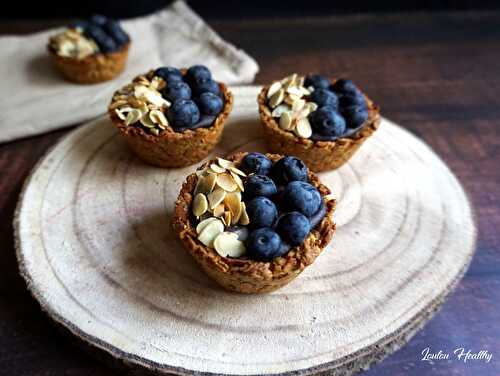 Oat cups amande, açai & myrtilles {Vegan – Sans gluten}