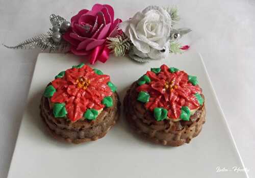 Paniers de poinsettia aux pommes, chataignes & aux poires {Sans gluten}