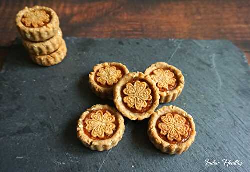 Petites tartelettes aux céréales & purée de fruits {Vegan}