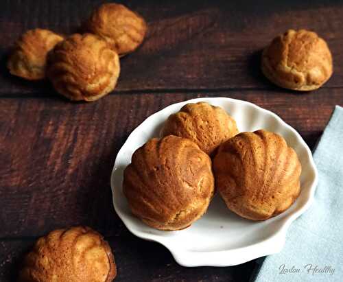 Petits cakes « coquillages » à la grenade {Sans lactose – IG bas}