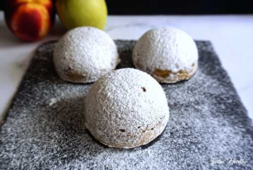 Petits cakes « dômes » au muesli & pomme-nectarine {Sans lactose}