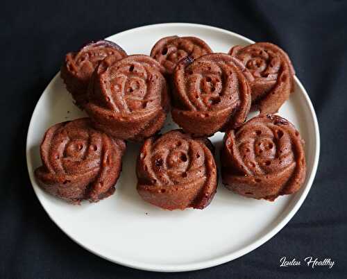Petits cakes « roses » myrtille & acérola {Vegan}