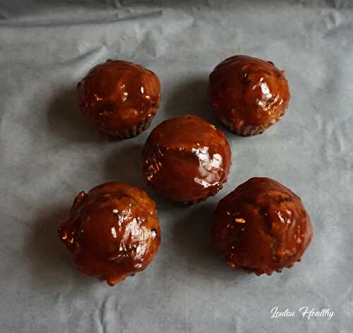 Petits cakes speculoos, pommes & groseilles {Sans lactose}