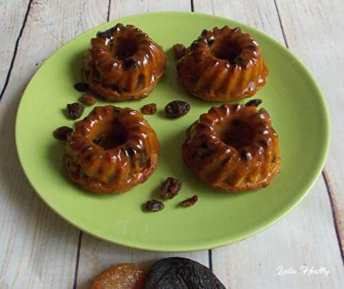 Petits carrot cakes aux fruits deshydratés et au caramel {Sans lactose}