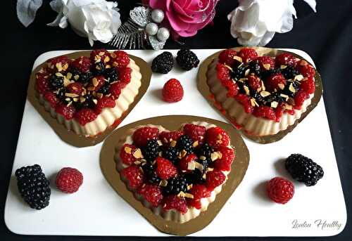 Tartelettes-flan amande & fruits rouges {Vegan – Sans gluten – IG bas}