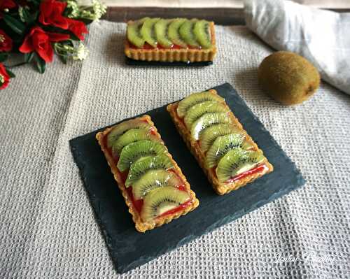 Tartelettes fraise-framboise & kiwi {Vegan}