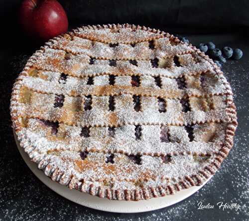 Tourte pommes-myrtilles {Vegan – IG bas}