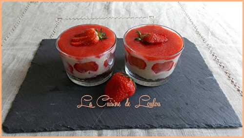 Verrines « fraisier » au yaourt