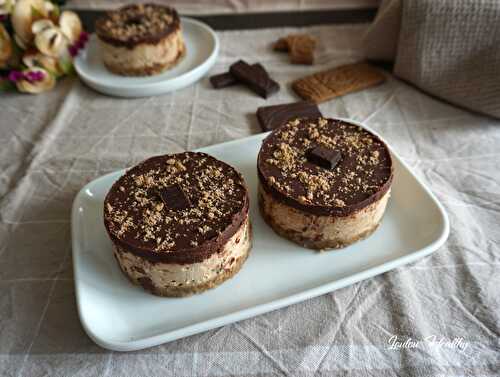 Cheesecakes speculoos & chocolat-noisette {Sans lactose}