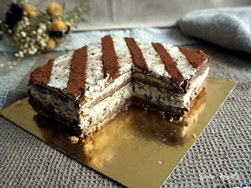 Gâteau aux biscuits, chocolat & noix de coco {Vegan}