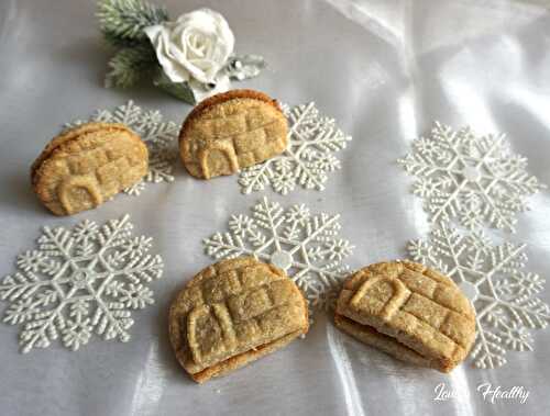 Biscuits « igloo » à la noix de coco fourrés orange {vegan}