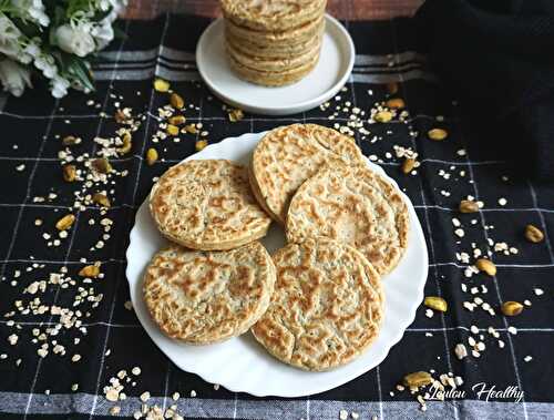 Pancakes moulés avoine & pistache {Sans lactose}