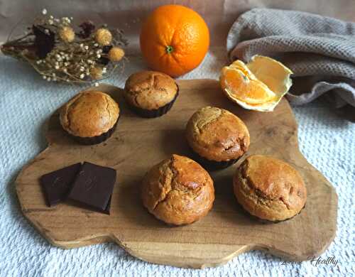 Petits cakes orange & coques au chocolat {sans lactose}