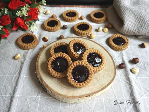 Tartelettes noisette, amarante & cerise noire griotte {Vegan}