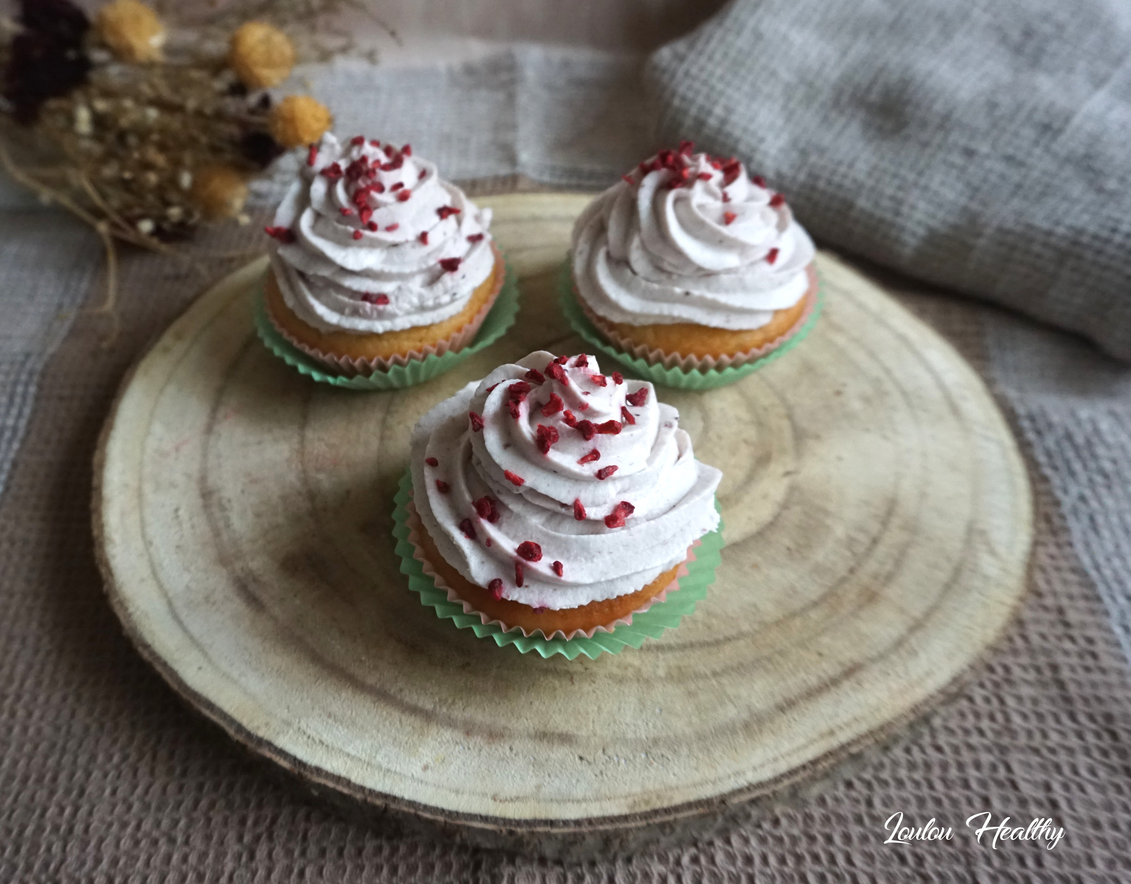 Cupcakes amande & fruits rouges