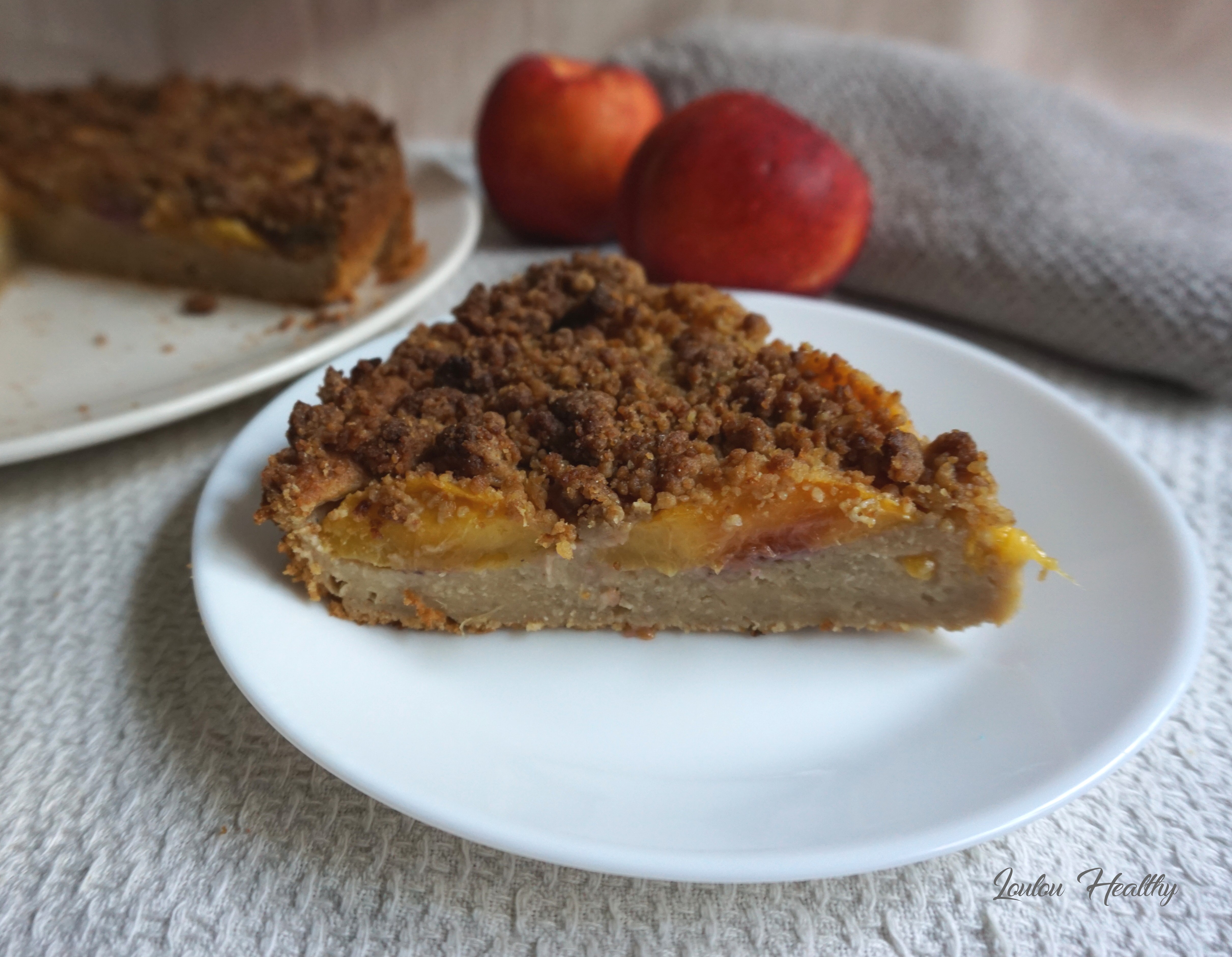 Gâteau crumble aux nectarines